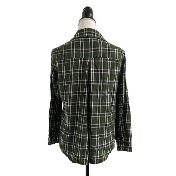 Princess Polly Exclusive Nora Shirt Plaid Forest Green Ladies Size US Size 2 - Picture 7 of 9